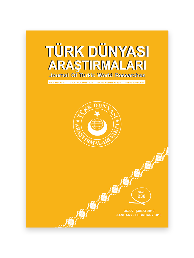 Türk Dünyası Araştırmaları Dergisi - Ocak / Şubat 2019 - Sayı 238