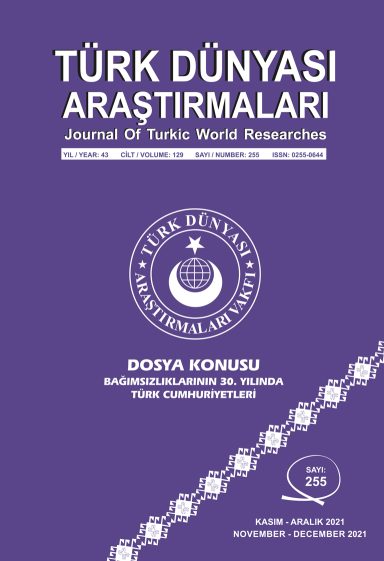 Türk Dünyası Araştırmaları Dergisi Kasım / Aralık 2021 - Sayı 255