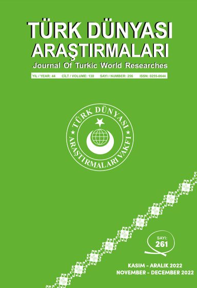 Türk Dünyası Araştırmaları Dergisi Kasım / Aralık 2022 - Sayı 261